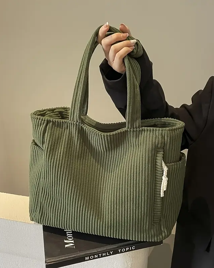 Tilda – Textured Carrying Bag with Cord Detail