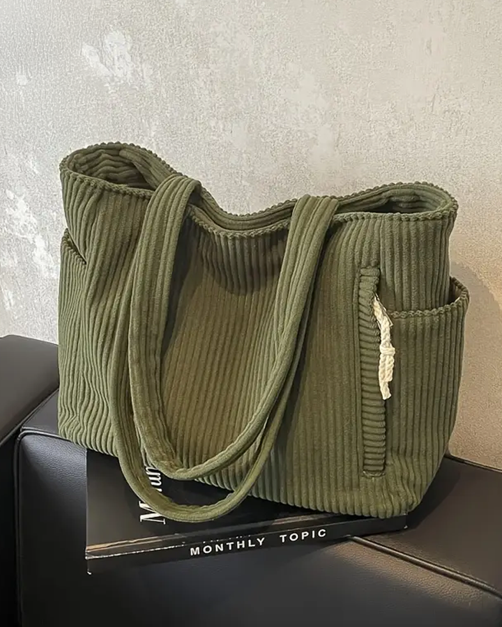 Tilda – Textured Carrying Bag with Cord Detail