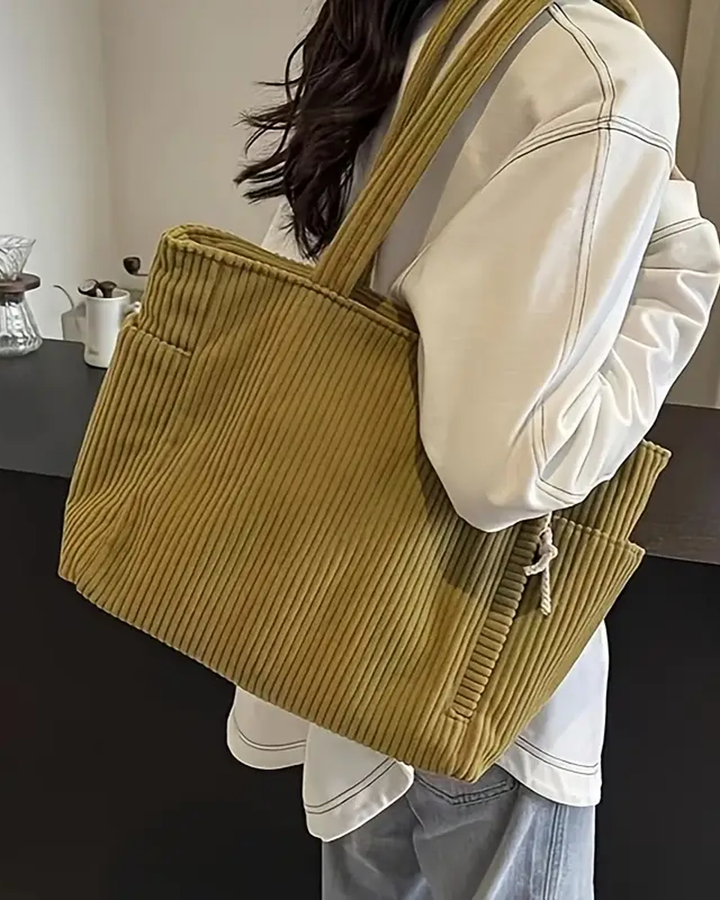 Tilda – Textured Carrying Bag with Cord Detail